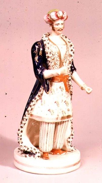 Figura teatralna Johna Lloyda z Shelton, ok. 1840 (ceramika) autorstwa English School