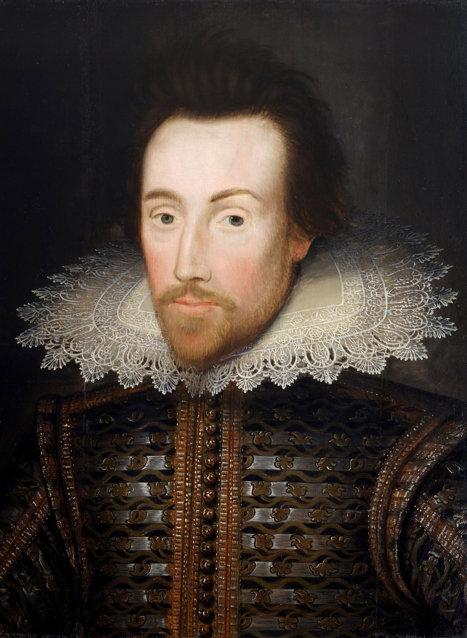 William Shakespeare, obraz anonimowy za Portretem Cobbe, ok. 1610 autorstwa English School