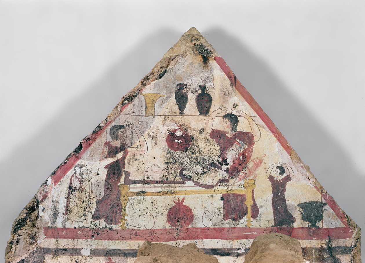 Scena ofiarowania zmarłemu autorstwa Etruscan