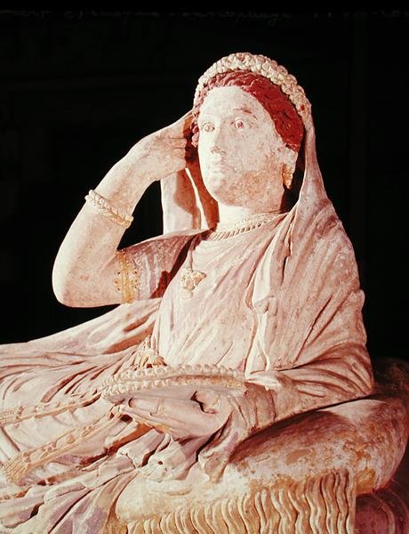 Sarkofag Larthia Seianti (terakota) (detal) autorstwa Etruscan