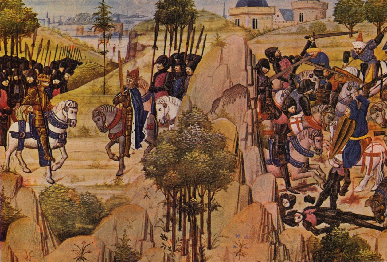 Spotkanie Konrada III i Ludwika VII podczas wypraw krzyżowych autorstwa Flemish School