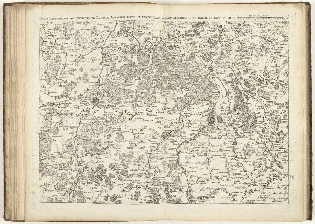 Mapa Brabancji, 1706 r. autorstwa Flemish School