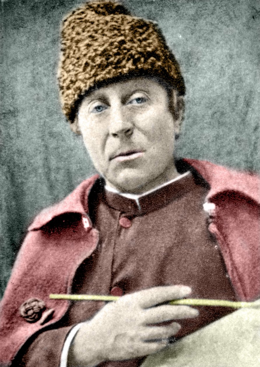 Paul Gauguin, ok. 1888 (zdjęcie ręcznie kolorowane) autorstwa French Photographer