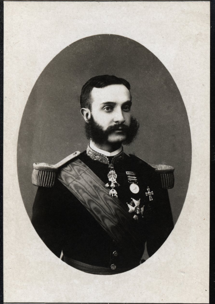 Portret Alfonsa XII z Hiszpanii (1857-1885), króla Hiszpanii. autorstwa French Photographer