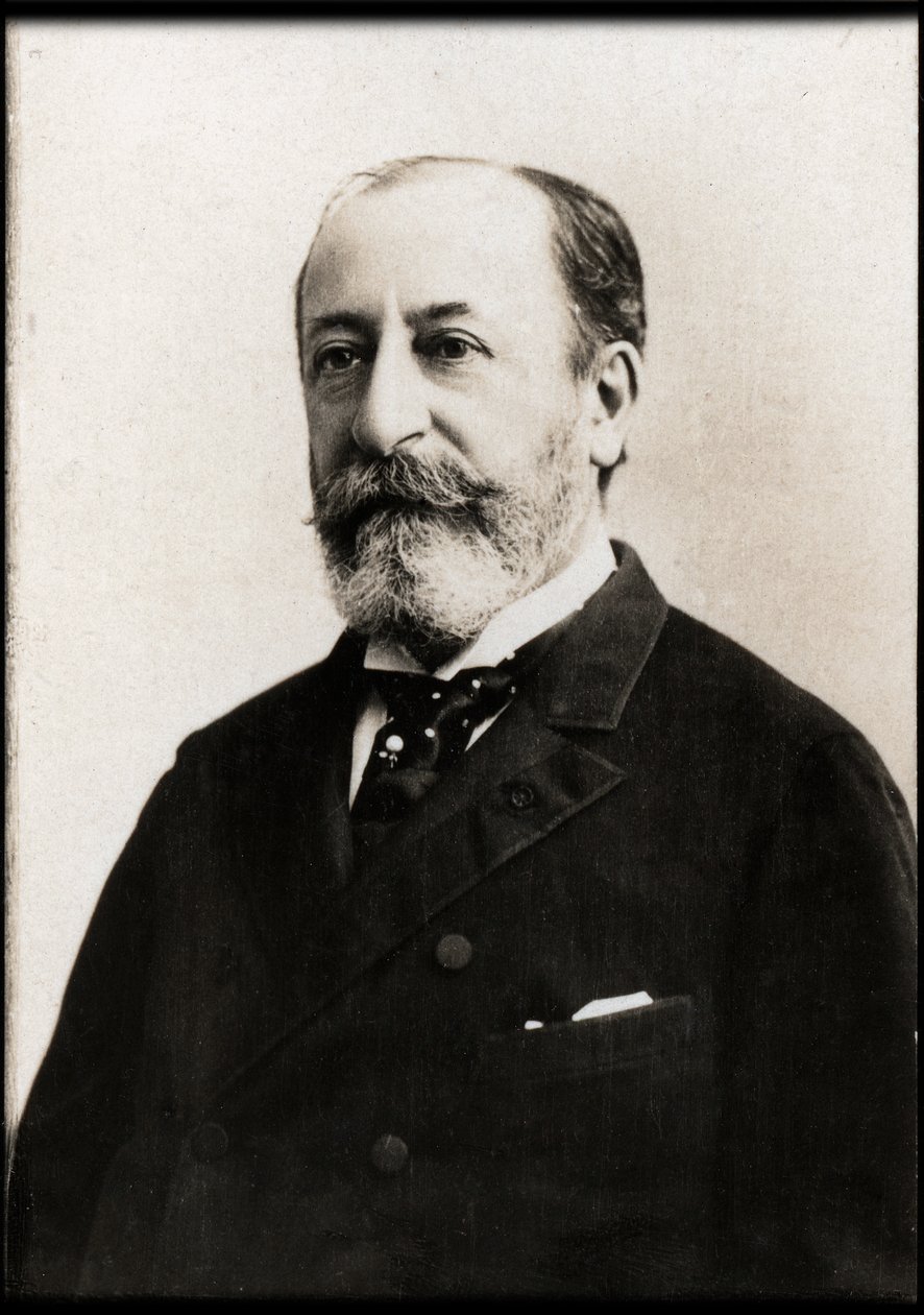Portret Camille Saint Saens (1835-1921), francuskiego kompozytora, organisty, dyrygenta i pianisty. autorstwa French Photographer