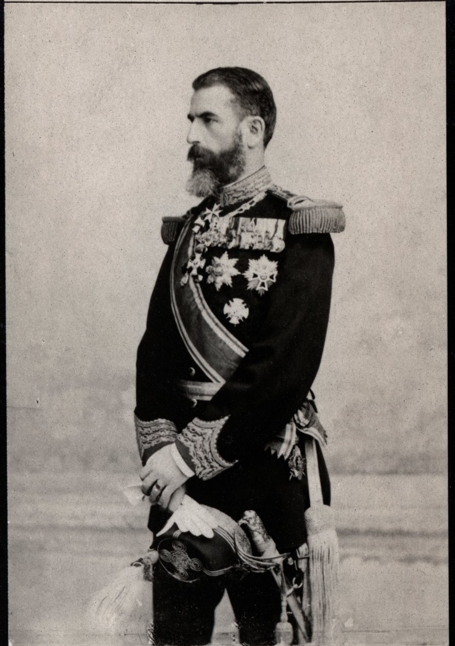 Portret Karola I Rumunii (1839-1914), króla Rumunii. autorstwa French Photographer