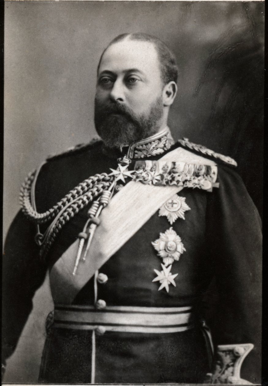 Portret Edwarda VII z Wielkiej Brytanii (1841-1910). autorstwa French Photographer