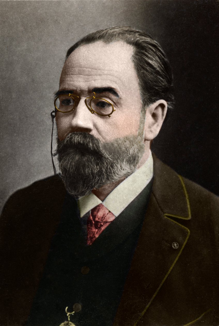 Portret Emila Zoli (1840-1902) francuskiego pisarza. autorstwa French Photographer