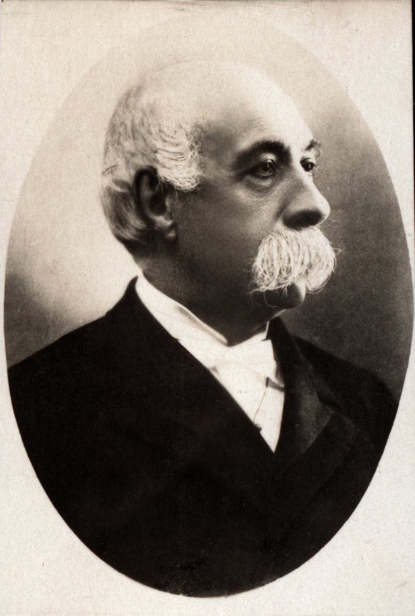 Portret Francesco Crispi (1819-1901), włoskiego polityka. autorstwa French Photographer