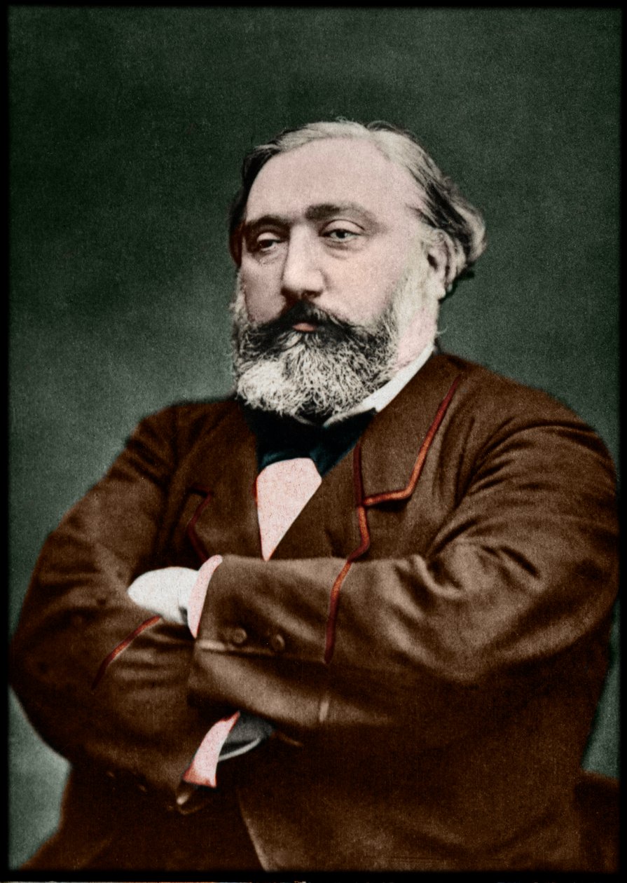 Portret Leona Gambetty (1838-1882), francuskiego męża stanu. autorstwa French Photographer