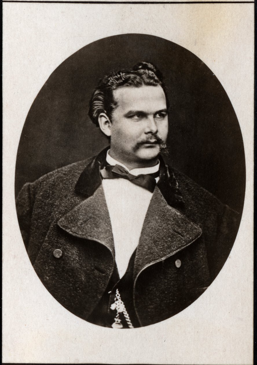 Portret Ludwika II Bawarskiego (1845-1886), króla Bawarii. autorstwa French Photographer