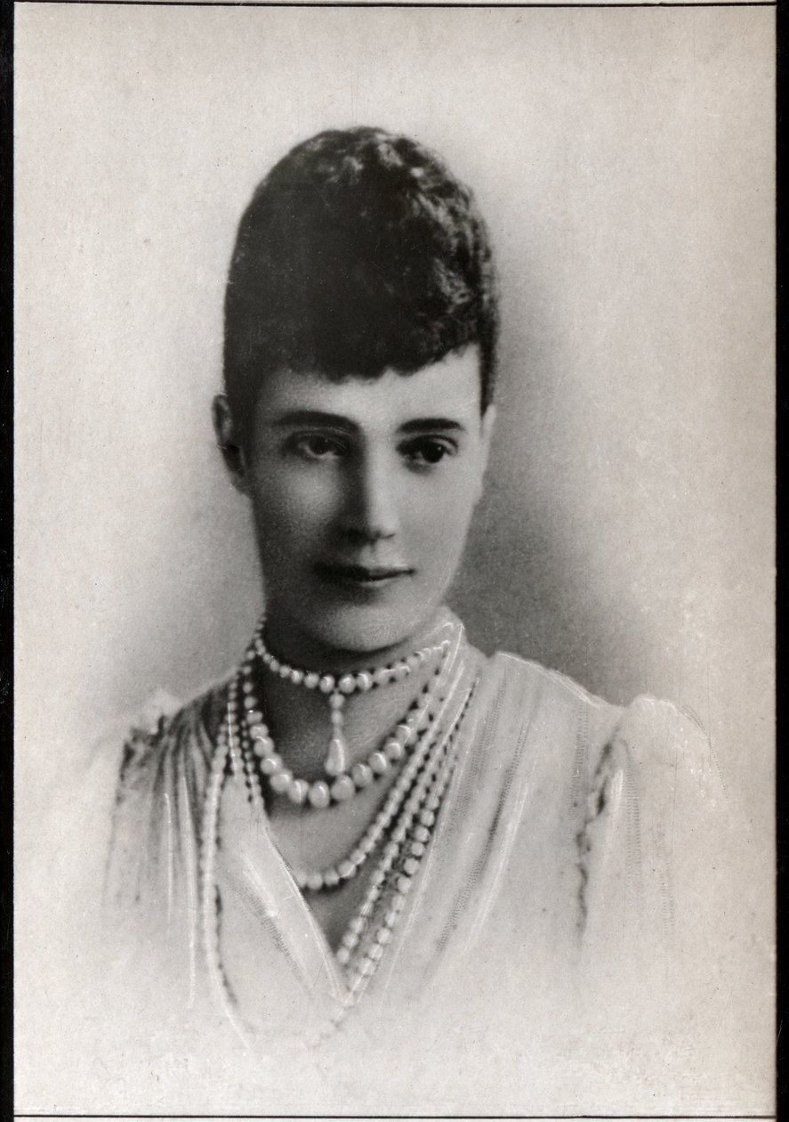 Portret Marii Fiodorowny (1847-1928), małżonki cesarzowej Rosji. autorstwa French Photographer