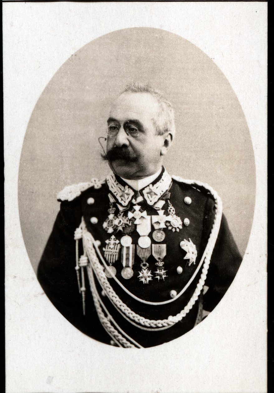 Portret Oreste Baratieri (1841-1901), włoskiego generała. autorstwa French Photographer
