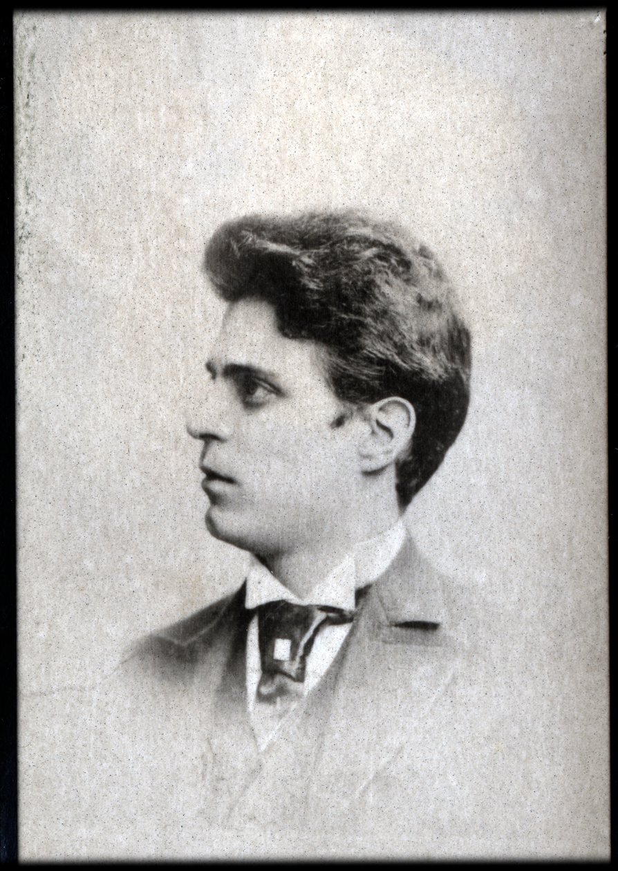 Portret Pietro Mascagniego (1863-1945), włoskiego kompozytora. autorstwa French Photographer