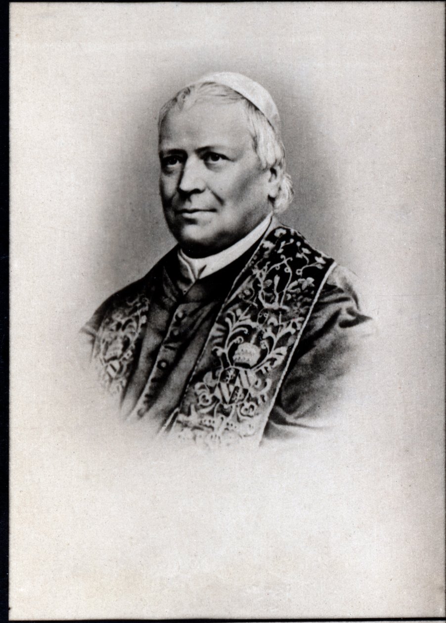 Portret papieża Piusa IX (Pie IX) (1792-1878). autorstwa French Photographer