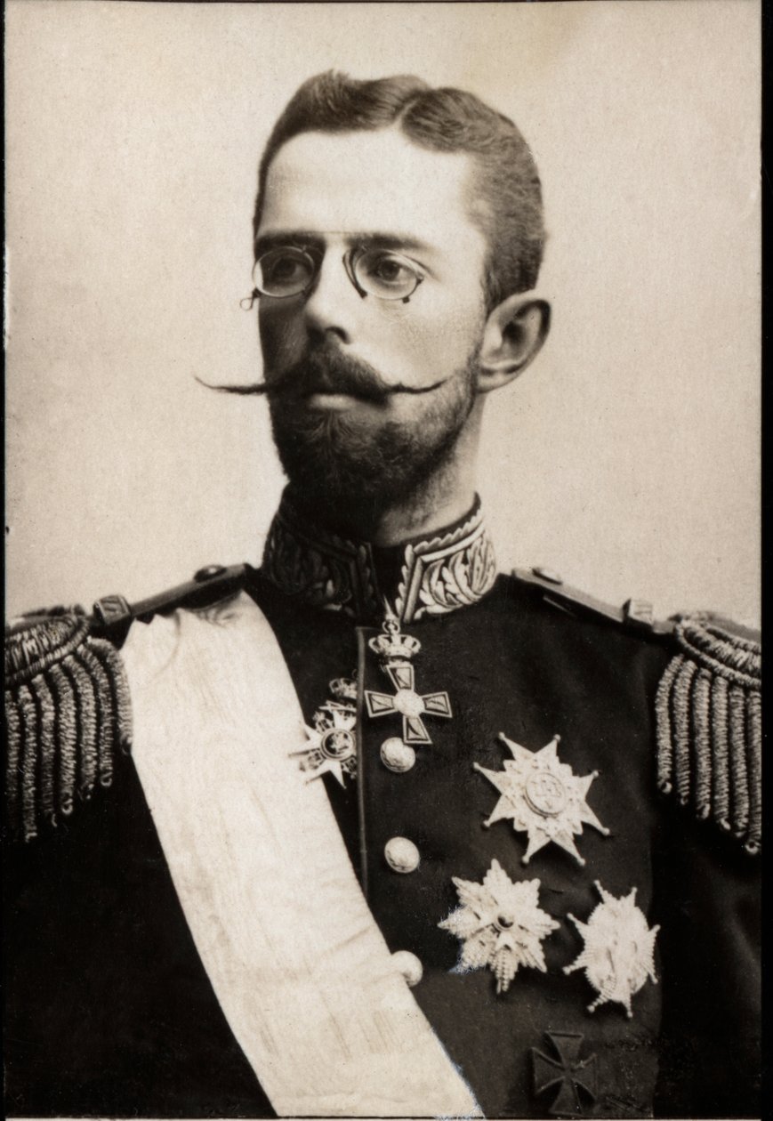 Portret księcia Gustawa Szwecji (1858-1950). autorstwa French Photographer