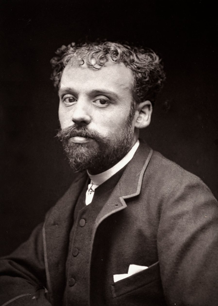 Artysta Edouard Bisson sportretowany z okazji Salonu Paryskiego, 1885 r. autorstwa French Photographer