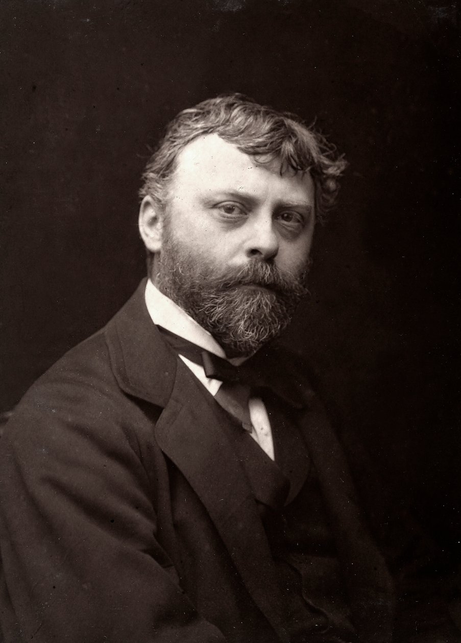 Artysta Paul-Louis Delance sportretowany z okazji Salonu Paryskiego, 1885 r. autorstwa French Photographer