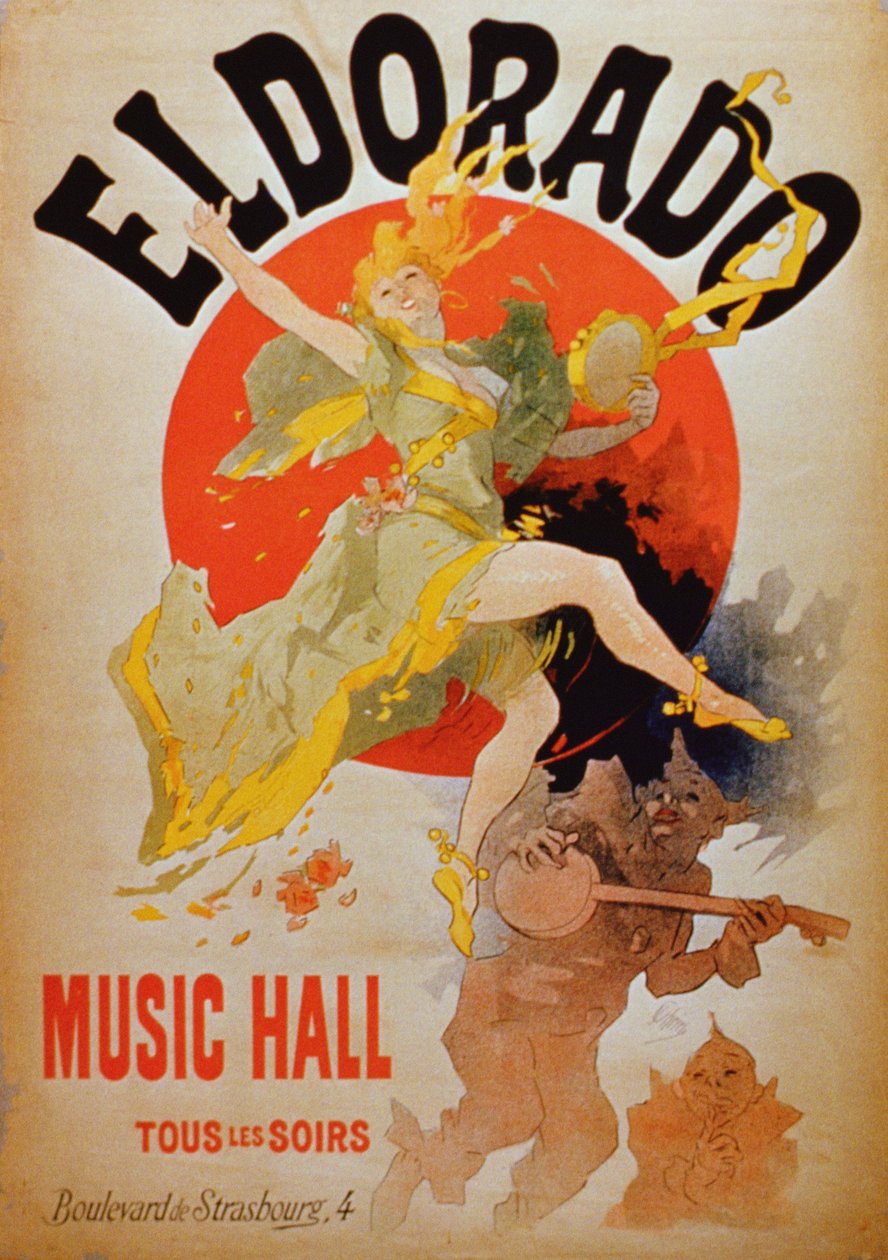 Reklama dla Eldorado Music Hall autorstwa French School