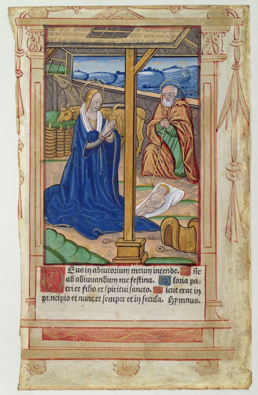 CL 22719B Narodzenia, z Feuillets de Psaumes autorstwa French School