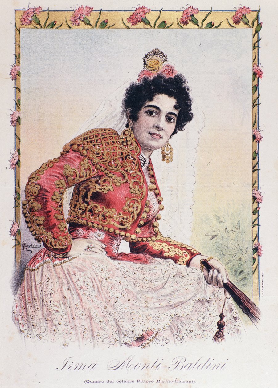Kostium Irmy Monti Baldini (Carmen) działającej w operze Carmen Georgesa Bizeta autorstwa French School