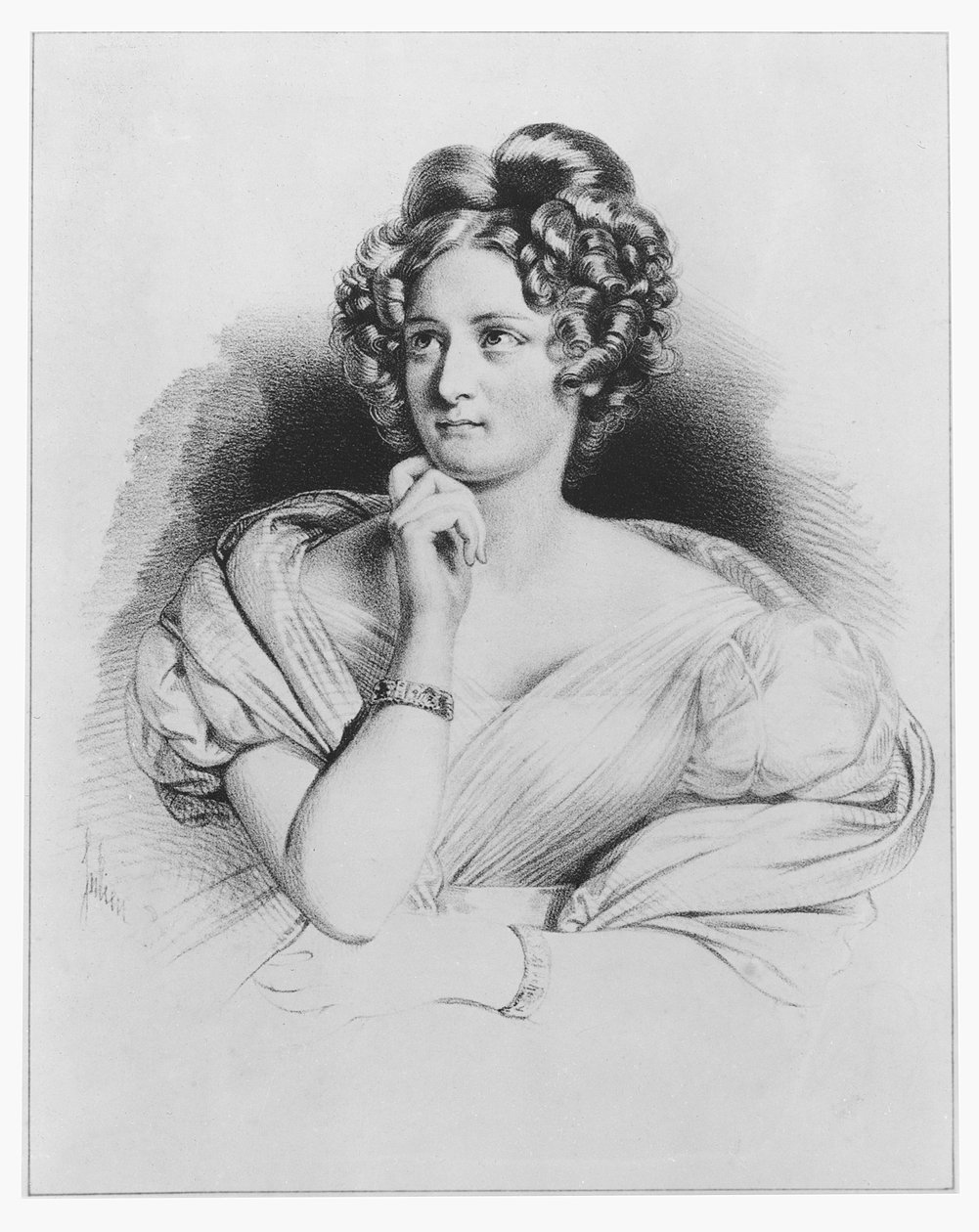 Delphine de Girardin autorstwa French School