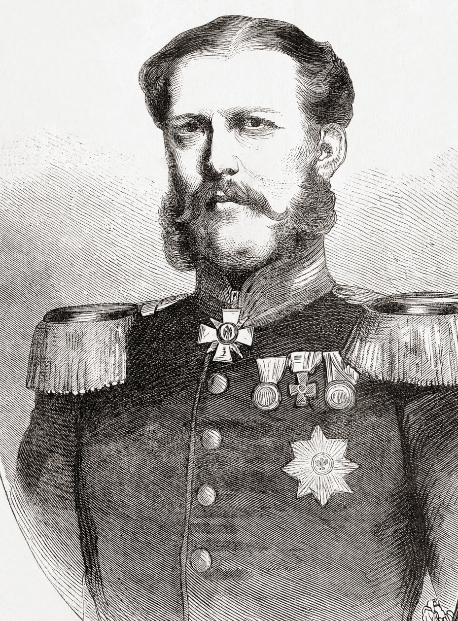 Książę Wilhelm Meklemburgii-Schwerin, z LUnivers Illustré, opublikowany 1866 autorstwa French School