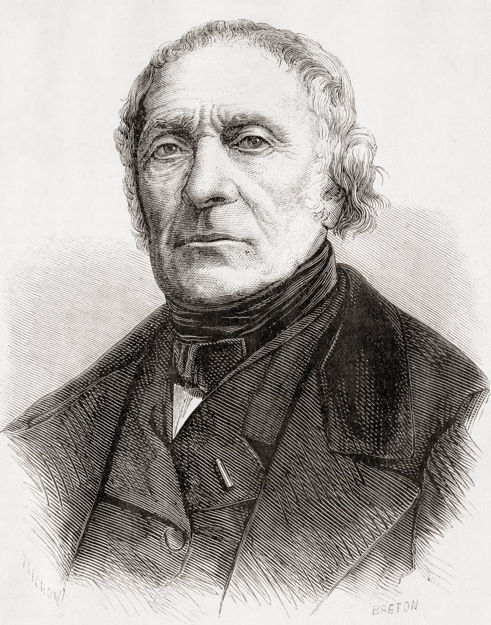 François Pierre Guillaume Guizot, z LUnivers Illustré, opublikowana w 1866 r. autorstwa French School