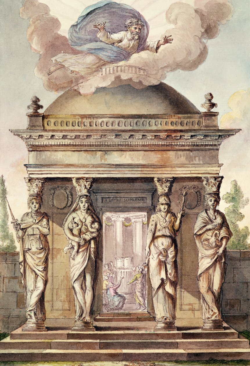 Hommage to the Eternal (kolorowy grawerunek) autorstwa French School