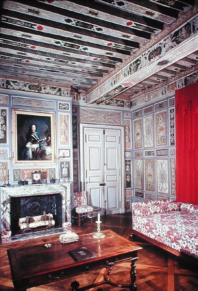 Wnętrze sypialni z herbami rodziny Viole, 1633 r. autorstwa French School
