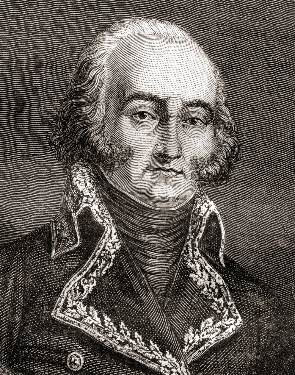 Jean-Baptiste Cyrus de Timbrune de Thiembronne, hrabia Walencji, z Historii rewolucji francuskiej, autorstwa Louisa Blanca autorstwa French School