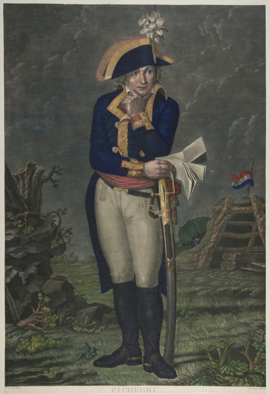Jean-Charles Pichegru (kolor grawerowany) autorstwa French School
