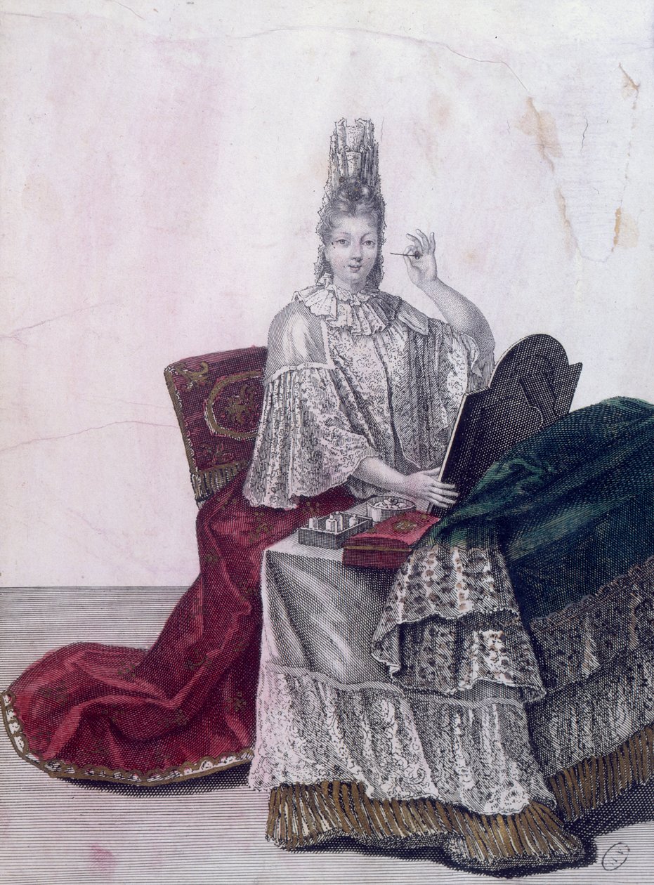 Madama la Marquise Dangeau w swojej toalecie, 1694 autorstwa French School