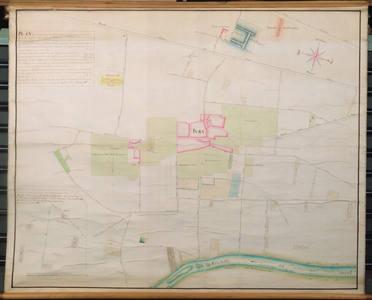 Mapa Ivry i okolic autorstwa French School