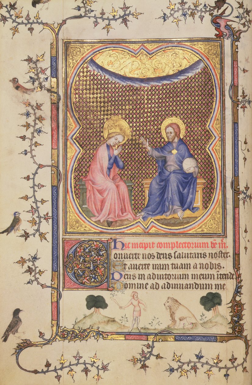 Ms 3-1954 f.24v Koronacja Marii z Godzin Filipa Śmiałego, księcia Burgundii, c.1370 autorstwa French School