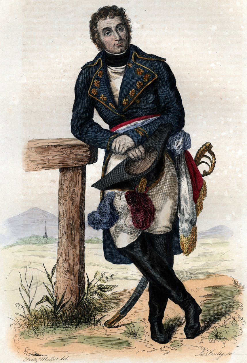 Portret Andre Masseny (1758-1817), 1. księcia de Rivoli, 1. księcia dEsslinga, francuskiego dowódcy wojskowego. autorstwa French School
