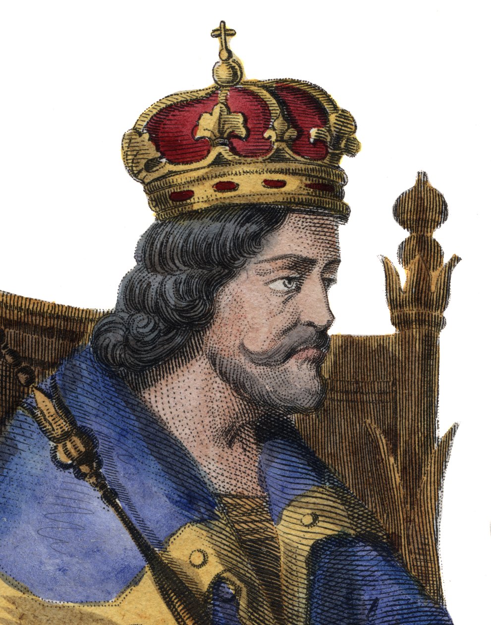 Portret Karola I Neapolitańskiego (1227-1285), króla Sycylii. autorstwa French School