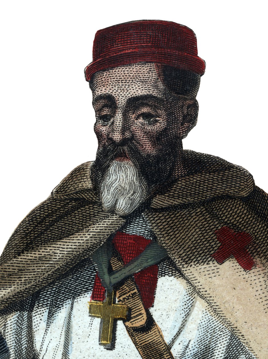 Portret Jacquesa z Molay (Molai) (1243-1314), wielkiego mistrza templariuszy. autorstwa French School