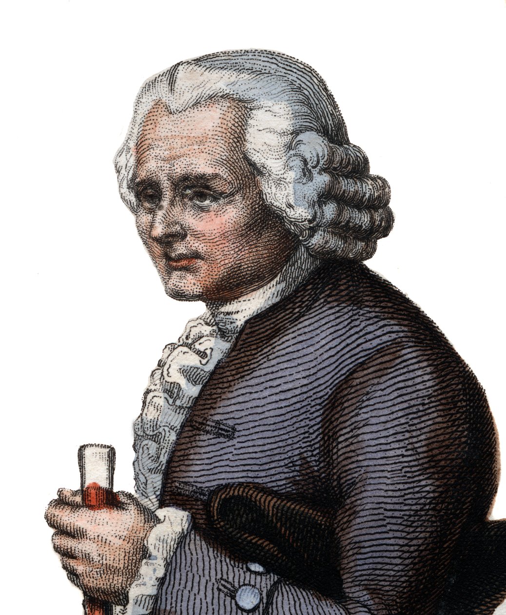 Portret Jean-Jacques Rousseau (1712-1778), szwajcarskiego filozofa. autorstwa French School