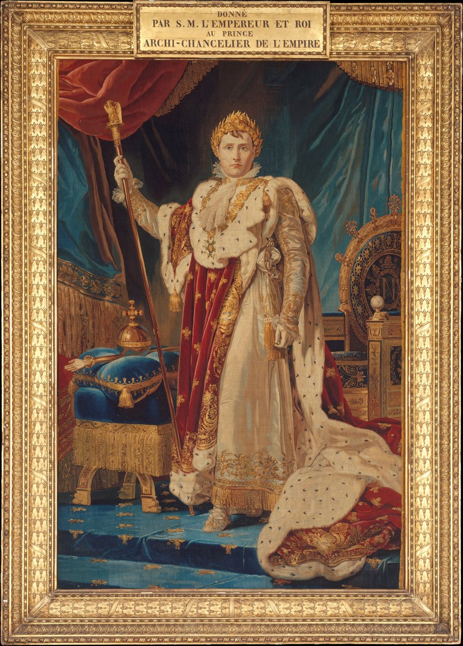Portret Napoleona I, 1808-11 (wełna, jedwab, nić posrebrzana) autorstwa French School