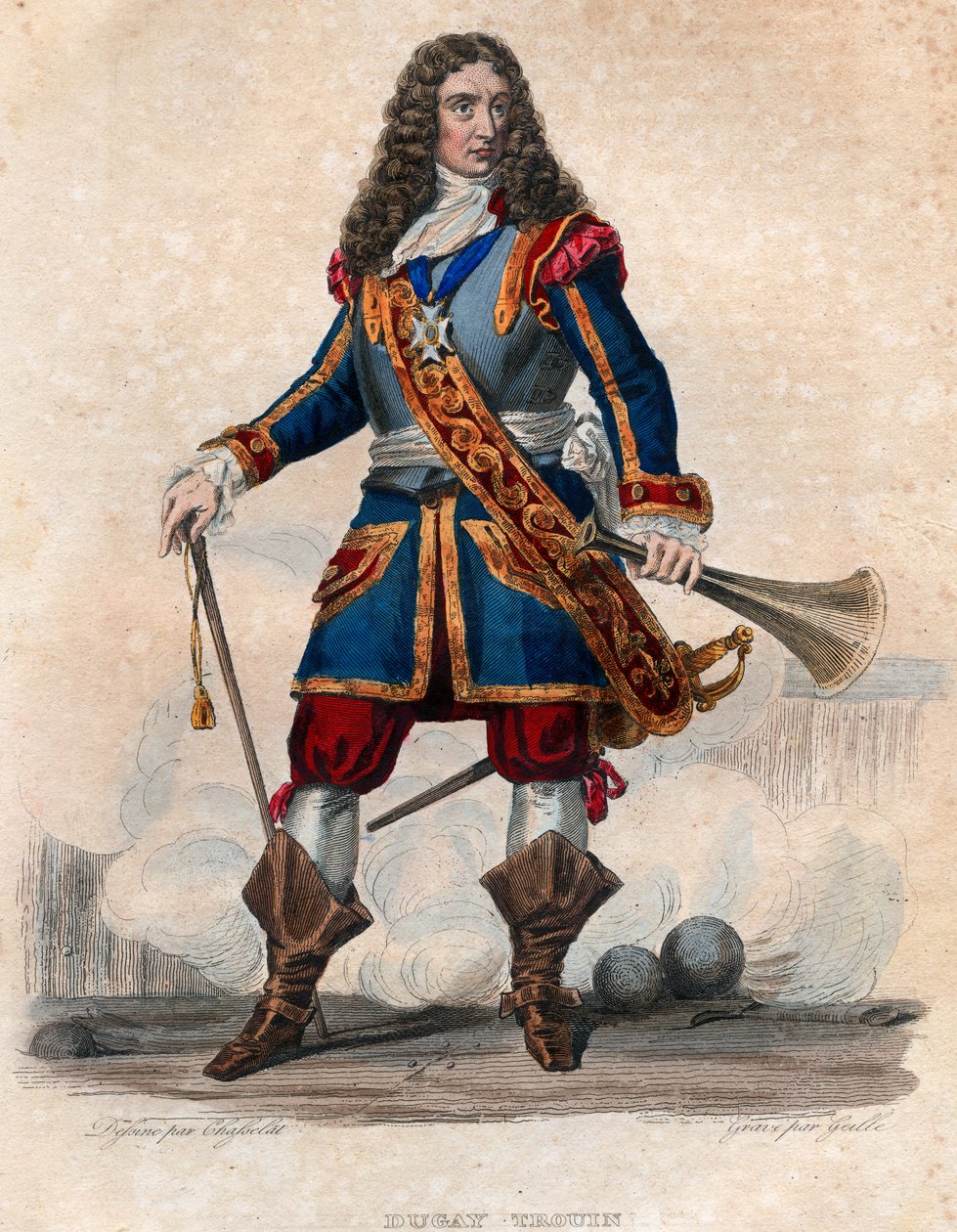 Portret Rene Duguay Trouin (zwany Rene Trouin du Gue) (1673-1736), francuski korsarz. autorstwa French School