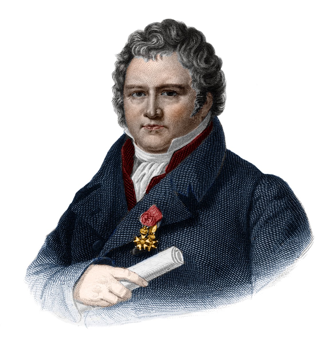 Portret barona Guillaume Louisa Ternaux lub Ternaux lAine (1763-1833) francuskiego przemysłowca. autorstwa French School