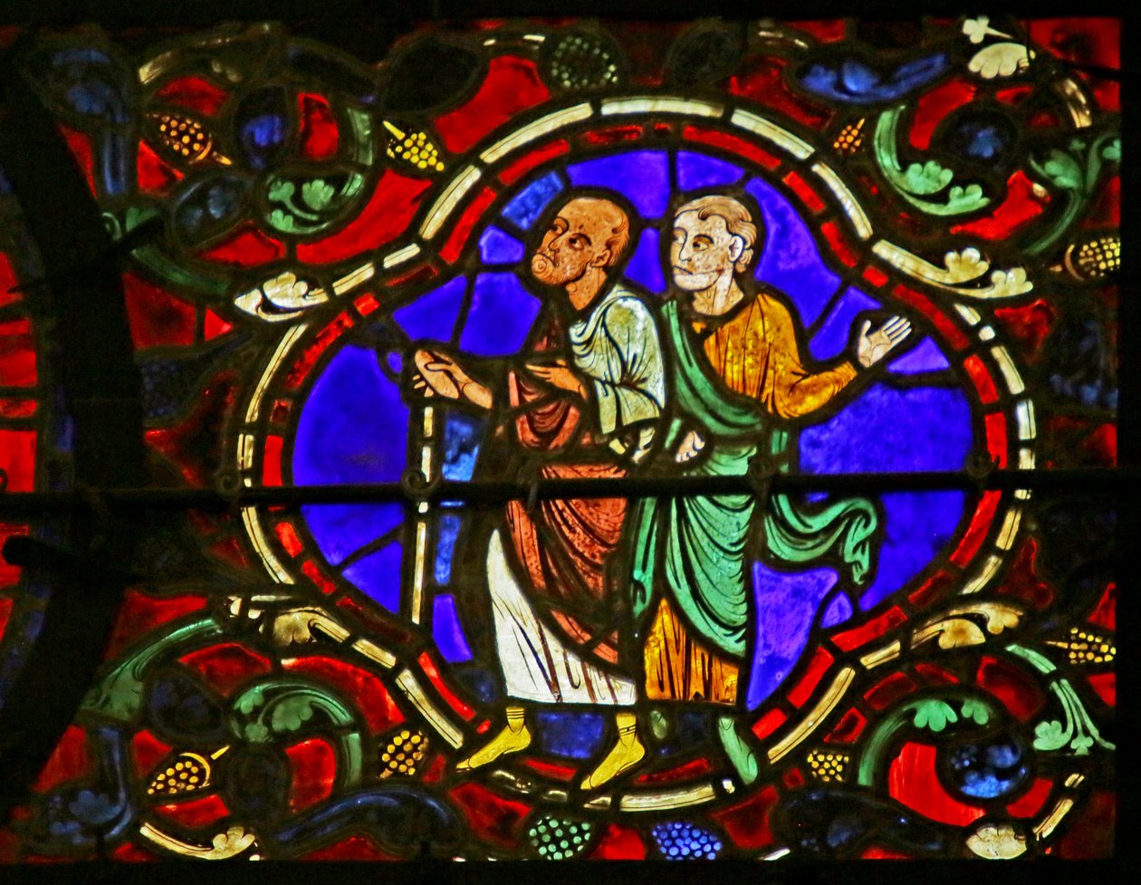 Scena z życia św. Marcina, katedra w Chartres autorstwa French School