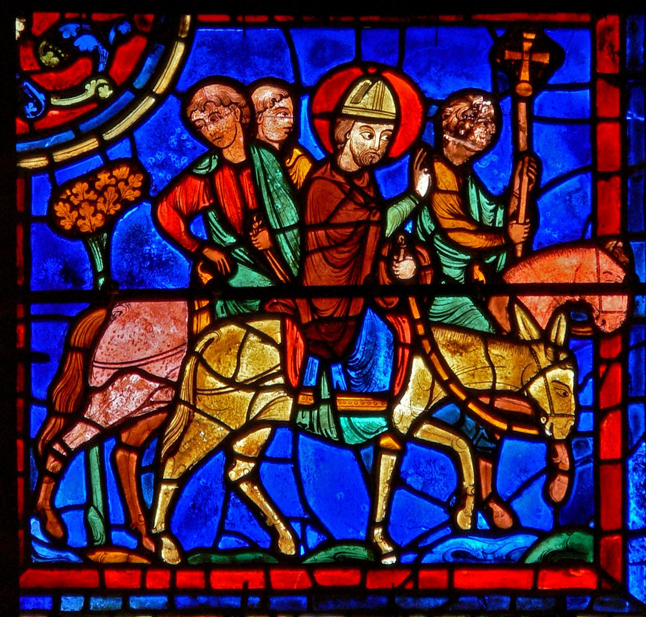 Scena iš Šv. Martyno gyvenimo, Chartres Cathedral poli autorstwa French School