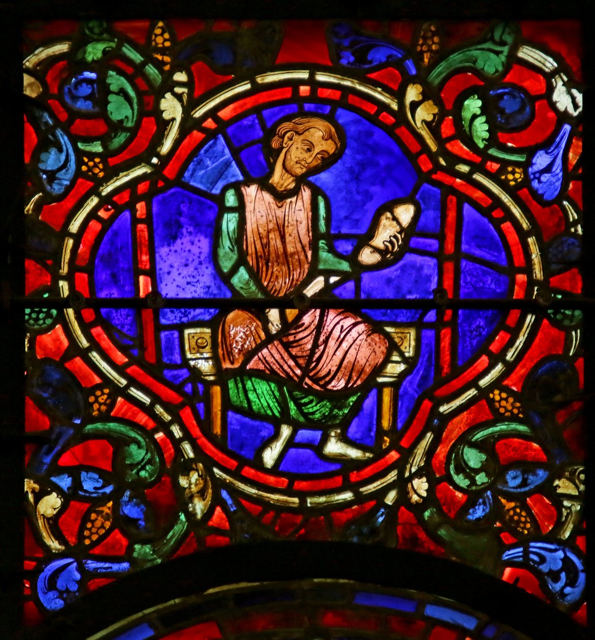 Scena iš Šv. Martyno gyvenimo, Chartres Cathedral poli autorstwa French School