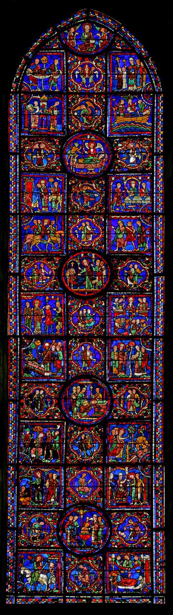 Scena z życia św. Marcina, katedra w Chartres autorstwa French School