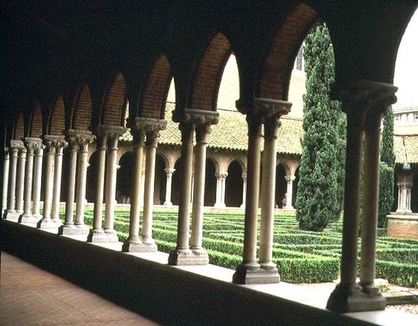 Ogród Klasztorny widziany z jednej z krużganków, 1265-98 autorstwa French School