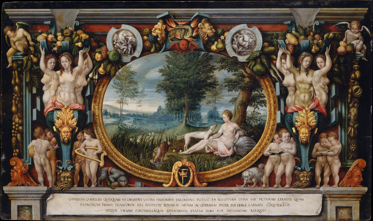Nimfa z Fontainebleau, ok. 1575-99 autorstwa French School