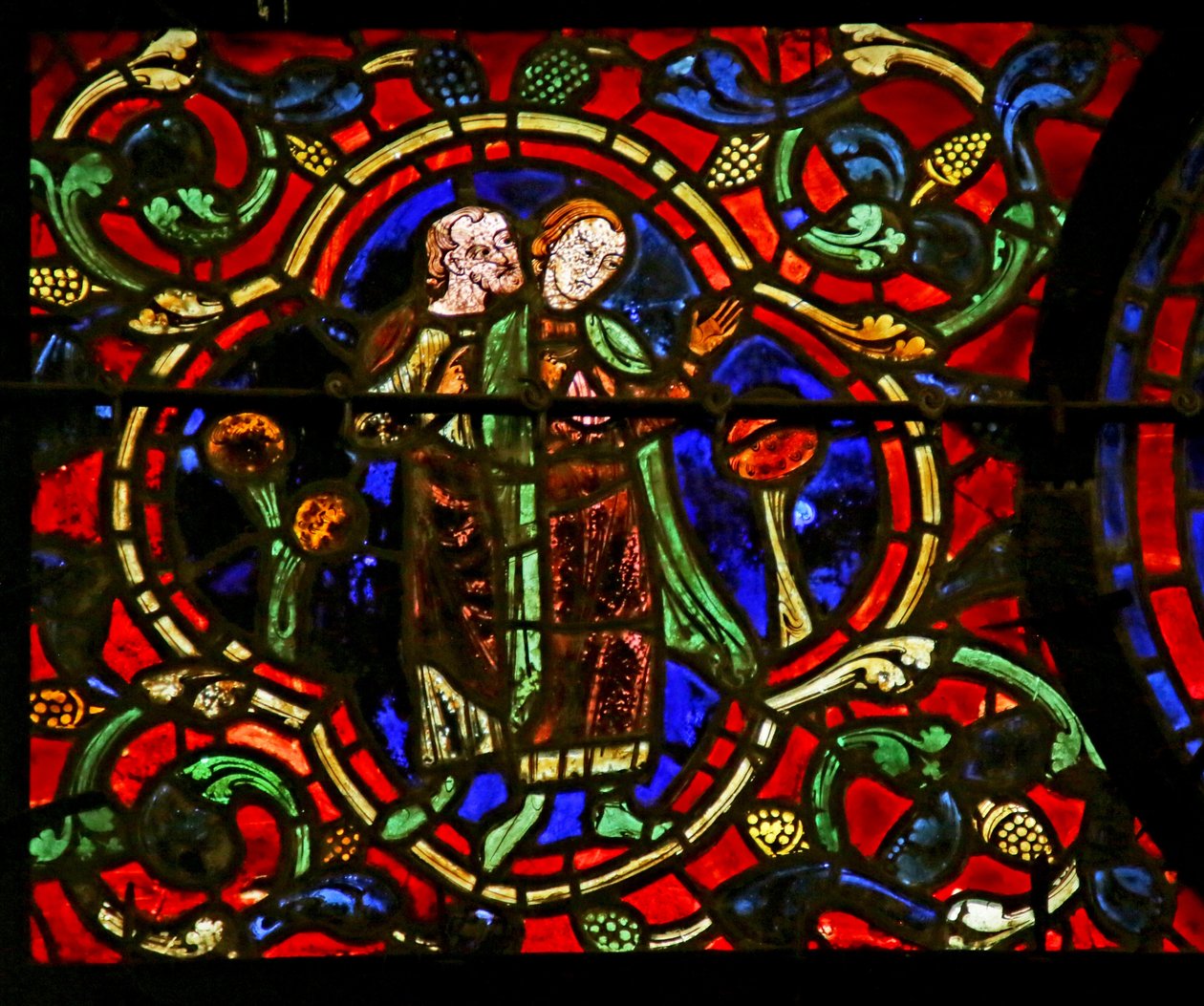 Oglądanie konsekracji, scena z życia św. Marcina, katedra w Chartres autorstwa French School