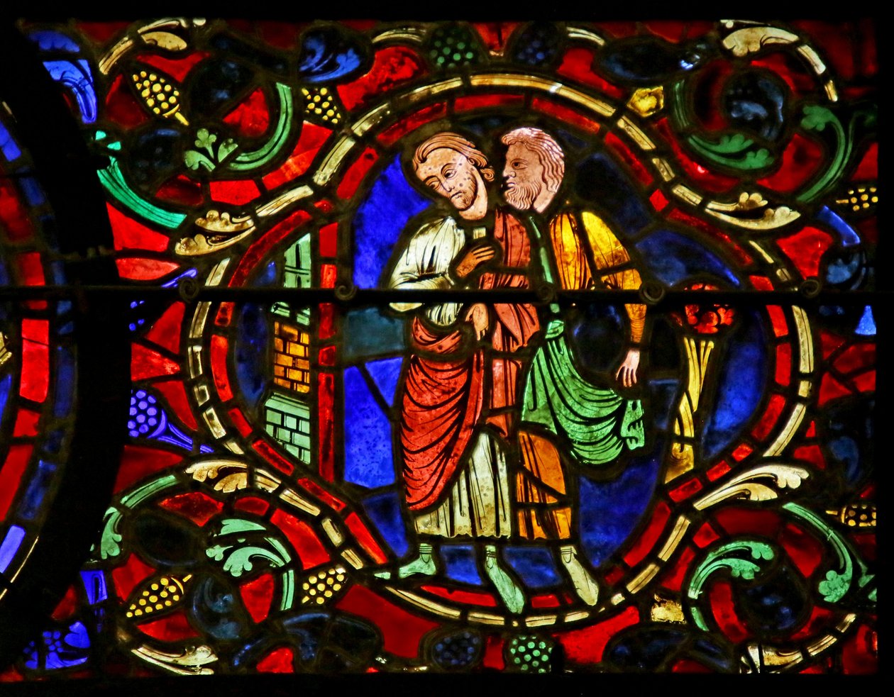 Oglądanie konsekracji, scena z życia św. Marcina, katedra w Chartres autorstwa French School